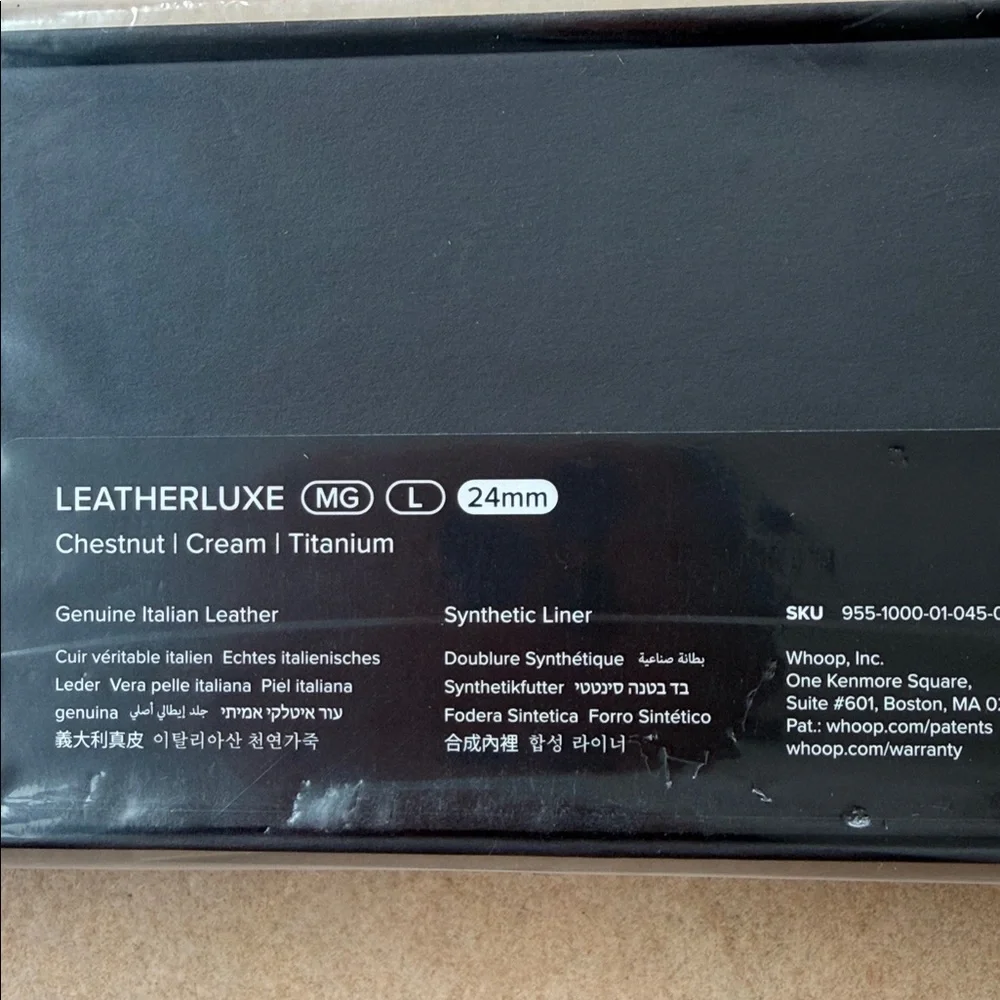 NWT WHOOP 5.0 LEATHERLUXE Straight Band